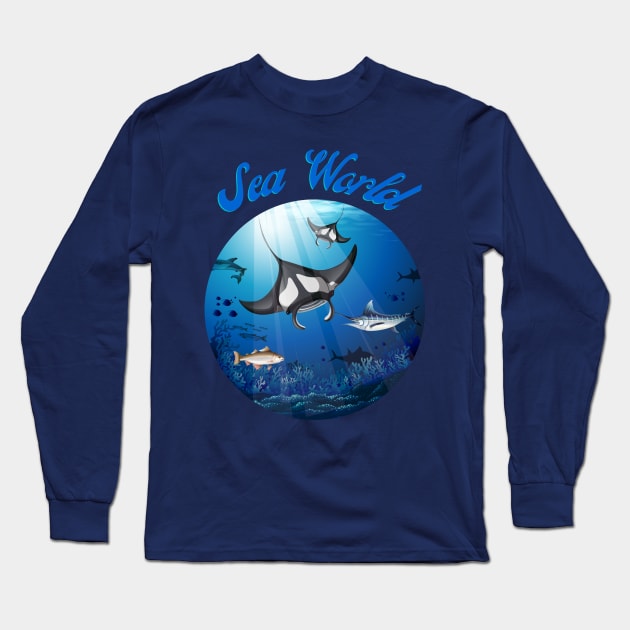 Sea World Long Sleeve T-Shirt by m7m5ud